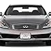 iPick Image for Infiniti Dual 3D Heavy Metal Chrome Logo on Chrome Stainless Steel License Plate for Decorative