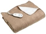 Sunbeam Dynasty Cuddle-up Heated Electric Throw, Mushroom/Seashell