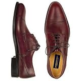Pakerson Dark Red Italian Hand Made Calf Leather Oxford Shoes