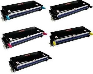 Replacement Xerox Phaser 6180 Set of 5 High Capacity Laser Toner Cartridges (2 Black, 1 Cyan, 1 Magenta, 1 Yellow)
