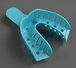 Professional Home and Clinic Dental Supplies - Disposable Impression Tray #2 Large Lower in Blue Color, Come in 12 Pieces per Order
