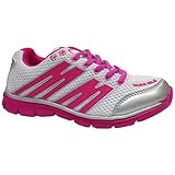 More Mile Girls Oslo Training Shoes White/Pink MM1693