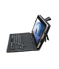 10.2 Synthetic Leather Case with Keyboard and Stylus Pen for ePad and aPad (Black)
