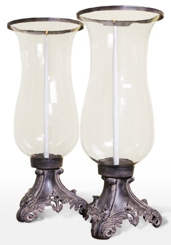 Naomi Oversized Antiqued Candle - Pair