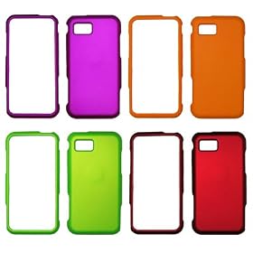 Premium Rubberized Cell Phone Hard Cover Case for Samsung Eternity A867 (Choose from 4 Colors; Neon...