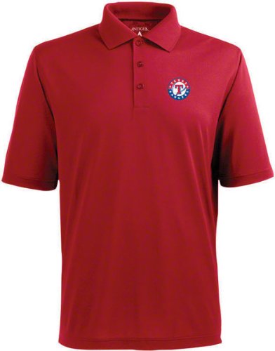 Texas Rangers Red Pique Extra Light Polo Shirt