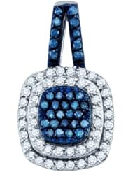 0.50CTW BLUE DIAMOND FASHION PENDANT