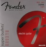 Fender Electric Guitar Nickel Plated Steel Bullet End, .009 - .042, 3250L