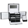 Black Leather Jewelry Box w/ Travel Case
