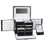 Black Leather Jewelry Box w/ Travel Case
