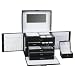Black Leather Jewelry Box w/ Travel Case