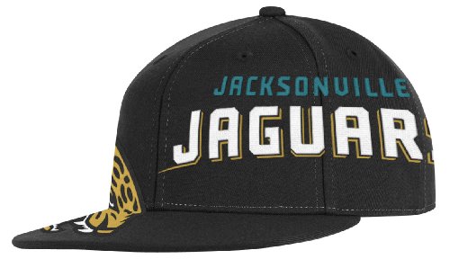 NFL Men's Jacksonville Jaguars End Zone Flat Visor Flex Hat - Tw78Z (Black, Large/X-Large)