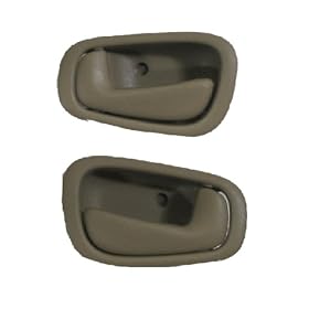 1998-2002 Toyota Corolla Tan LH Left Hand Drivers and RH Right Hand Passenger Inside Door Handle Set 1999 2000 2001 Toyota Corolla Driver / Passengers Indoor Han 98 99 00 01 02