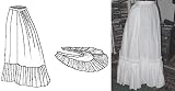 Sewing Pattern - 1879 Petticoat with Detachable Train