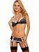  : SeXy Black Bra Garter Belt Pantie and Stocking Lingerie 3 Pc Set 32 or 38