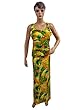 Caribbean Style Beach Wear Terivoile Wrap Skirt and Cropped Top Set Size M
