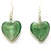 Heart Shape Murano Glass Earrings - Sophie Green