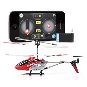 iPhone iPad iTouch Controlled Syma S107 - Red 3 Channel RC Helicopter iCopter: Toys &amp; Games