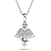 10k Choice of White or Yellow Gold Diamond Gaurdian Angel Pendant (1/8 cttw, I-J Color, I2-I3 Clarity)