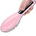 HeyBeauty Tourmaline Ceramic Hair Brush Straightener,Massage Detangling Hair Brush Instant Heating Anti Scald/Anti Static Hair Straightener,LED Display,Silky Straight Styling Iron,Pink