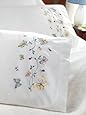 Bucilla Stamped Embroidery Pillowcase Pair 20"X30"-Butterflies In Flight