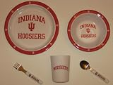 INDIANA HOOSIERS Team Logo 5 Piece Baby Child Dinner Set ( Sipping cup, Plate, Bowl, Fork,... by Duckhouse