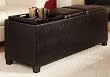 Convenience Concepts 143034 Tribeca Ottoman with 3 Tray Tops