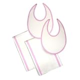 Tadpoles Organic Cotton 4-pc. Burp Cloth and Bib Set - Pink