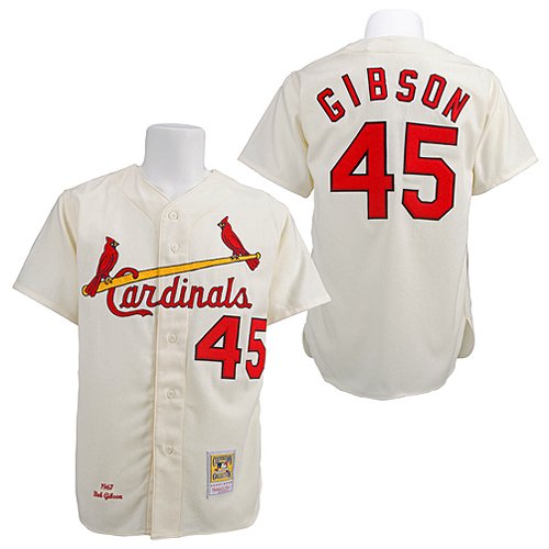 St. Louis Cardinals Authentic 1967 Bob Gibson Home Jersey By Mitchell & Ness 40