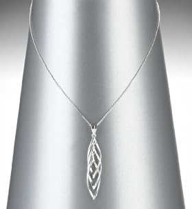 Sterling Silver Spun Twist Pendant Necklace