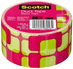 Scotch(R) Duct Tape 910-PTL-C, 1.88 in x 10 yd (48 mm x 9,14 m), Pink Tiles