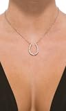 Forplay Rhinestone Horseshoe Necklace by Forplay