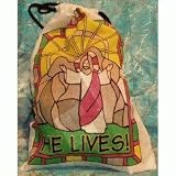 He Lives Drawstring Bags