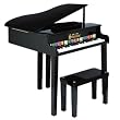 Concert Grand Piano with Matching Bench - Color Black