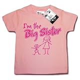 Dirty Fingers - I'm the Big Sister - Baby & Toddler T-shirt 24-36 months, Pinkby Dirty Fingers