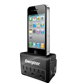 Click here to buy Energizer iSurge Travel Charging Station for iPod touch 4th Generation, 3rd Generation, iPod nano, Iphone 4, iPhone 3GS,....