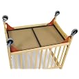 Foundations Evacuation Frame with Chrome Casters, Red/Chrome