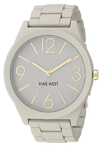 Nine West Women's NW/1678NTNT Matte Natural Rubberized Bracelet Watch