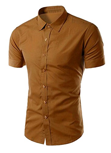 Generic Mens Casual Short Sleeve Shirt Button Front Various Colors
