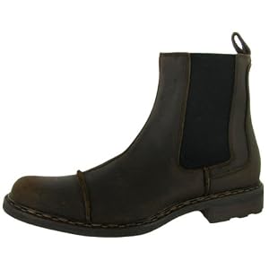 Buy RJ COLT Frankly Mens Leather Stitched Slip On Stretch Dress Casual Ankle Boot Shoe Brown