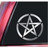 Pentagram Vinyl Decal Sticker - Shiny Chrome