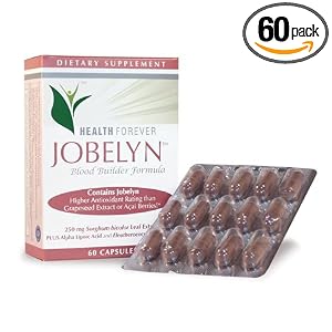 Health Forever – Jobelyn Blood Builder 100% Natural Antioxidant – 60 Caps – for Anemia Support and Blood Cell Production
