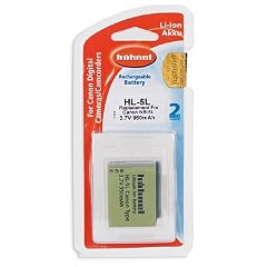 H�hnel HL-5L 3,7V 950mAh Li-Ion Ersatzakku Typ Canon NB-5L f�r Ixus 850 / 950 / 860 / 960