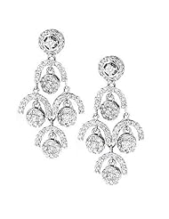 14K White Gold Diamond Drop Earrings (1 1/5 Cttw, SI Clarity, F Color)