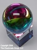 Crystal Ball Combination: Austrian Amethyst and Aurora Stand 50mm