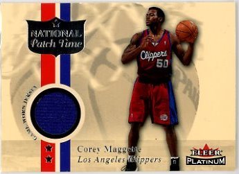 Corey Maggette Los Angeles Clippers 2001-02 Fleer Platinum National Patch Time #21 Basketball Card