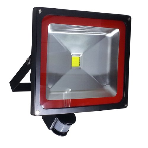 V-TAC LED Projecteur Lumière 50W avec détecteur de mouvement IP65 6000K Blanc Remplace 400W