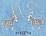 Sterling Silver Zebra Dangle Earrings by SilverChicks