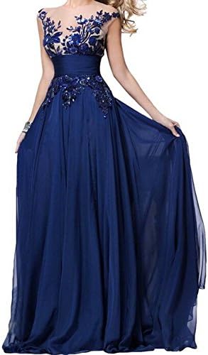 Shixi Marriage Lace Long Prom Dresses Chiffon Formal Evening Gowns 2