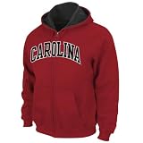 South Carolina Gamecocks Cardinal Tackle Twill Full Zip Hooded Sweatshirt